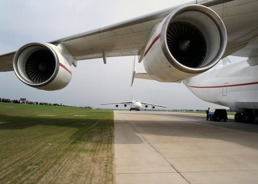 airplanes  on ranway