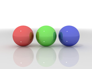 3d illustration of reflective 3d balls