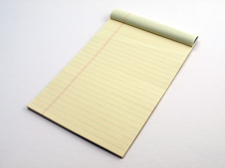 Yellow Legal pad page flipped © aberenyi