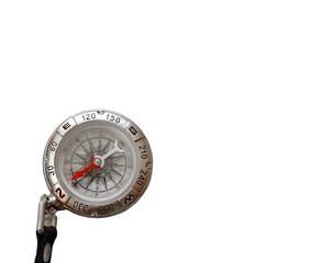 small compass on white