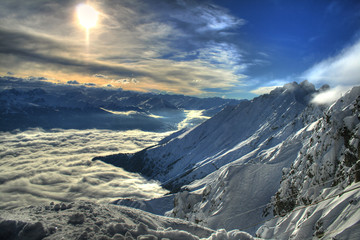 Blick vom Hafelekar ins Oberinntal