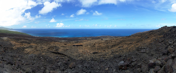 panorama coulée volcanique