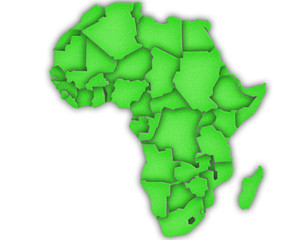 Carte Afrique 3D Vert