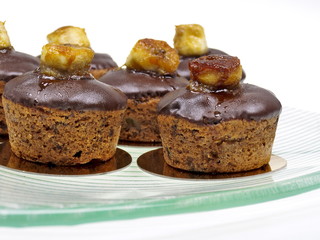 bananen schokoladen muffin