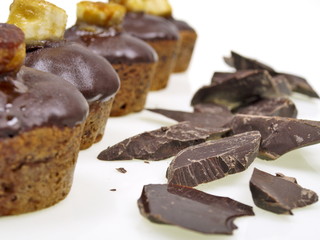 bananen schokoladen muffin