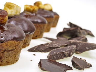 bananen schokoladen muffin