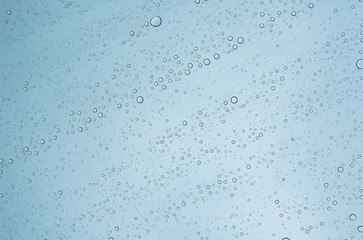 Drops of a rain on a polyethylene awning