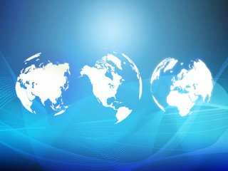 world map technology-style