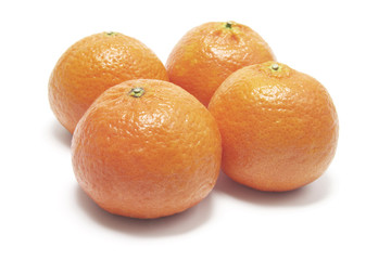 Mandarins on White Background