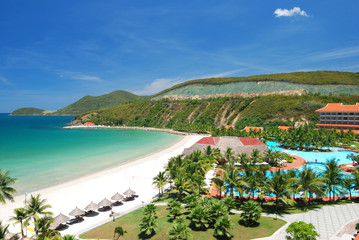 Beach Scene, Tropics, Pacific ocean