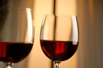 Two Glasses Red Wine