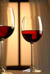 Two Glasses Red Wine