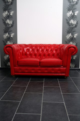 Red sofa, Japanese style room