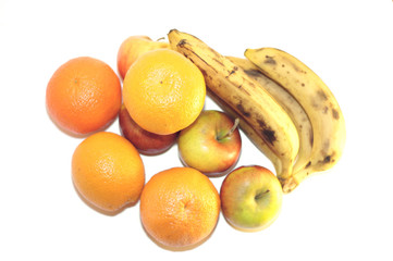 Fruits isolated on white