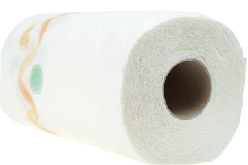 Paper towels isolated on a white background.