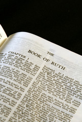 bible open to the book of ruth