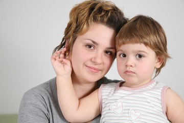 mother with child in room