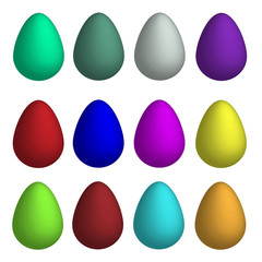 many painted easter eggs