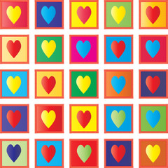 colorful scalable heart pattern