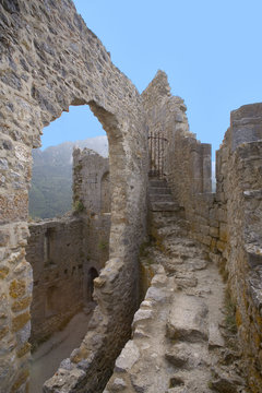 roussillon : chateau cathare de puilaurens