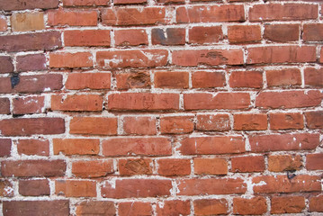 Brick wall. An old bricklaying (the beginning of XX century)