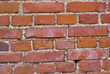 Brick wall. An old bricklaying (the beginning of XX century)