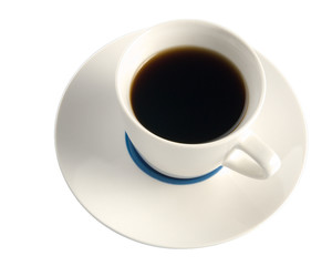 Cupful of coffee isolated