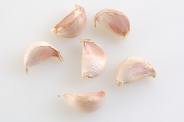 garlic isolated on white