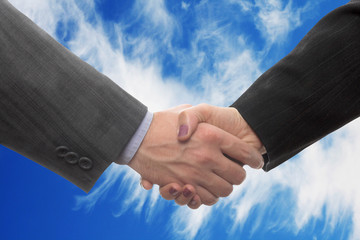business handshake with clipping path