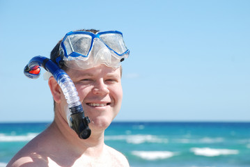 Man in Snorkelling Equipment