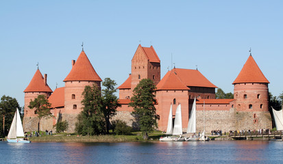 Fototapeta premium An old castle in Trakai, Lithuania