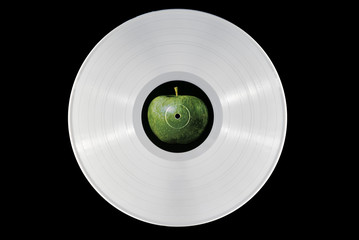 White vinyl record