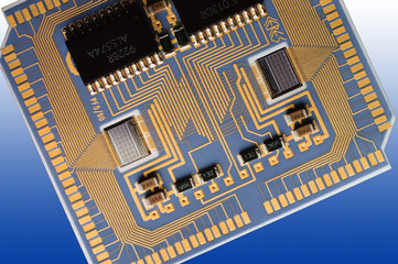 carte électronique bleu