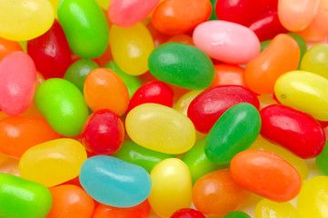 Close up of multi color jelly beans background