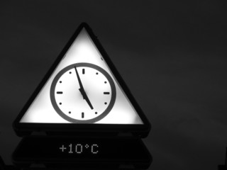 Uhrzeit und Temperatur