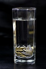 Сoin in the glass