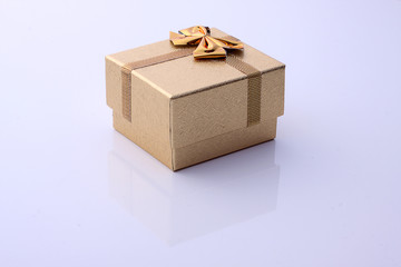 Beige Golden gift box