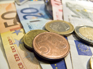 Background with european money