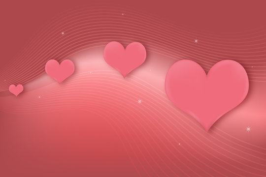 Pink Hearts Greeting Card