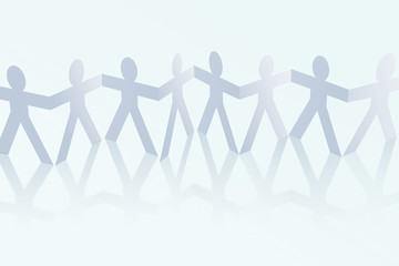 A conceptual image of a team, togetherness or friendship.