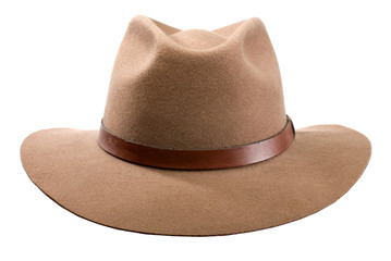 cowboy hat isolated on white close up shoot