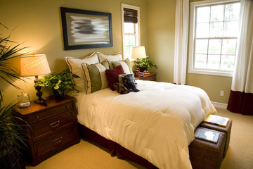 Modern luxury home bedroom.