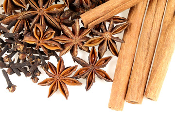 Herbs and spices - aniseed, cinnamon and other ingredients