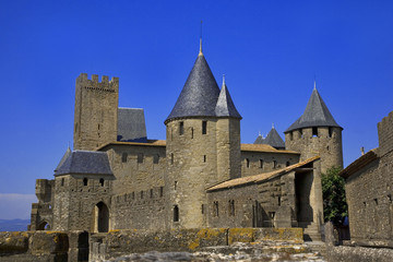 Fototapeta na wymiar mury Carcassonne