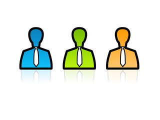 Icon: Geschäftsmann in 3 Farben