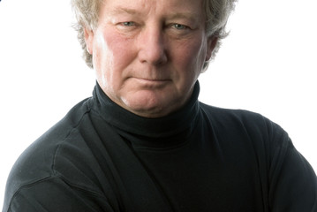 handsome middle aged man serious thinking