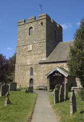 Fototapeta na wymiar The parish church stokesay castle shropshire england uk