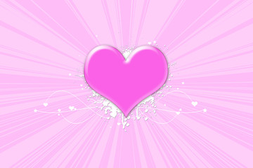 Valentine's Day glossy heart