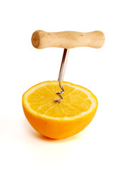 Orange Corkscrew Squeezer