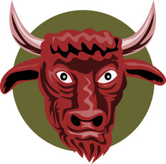 Angry bull staring you in the face